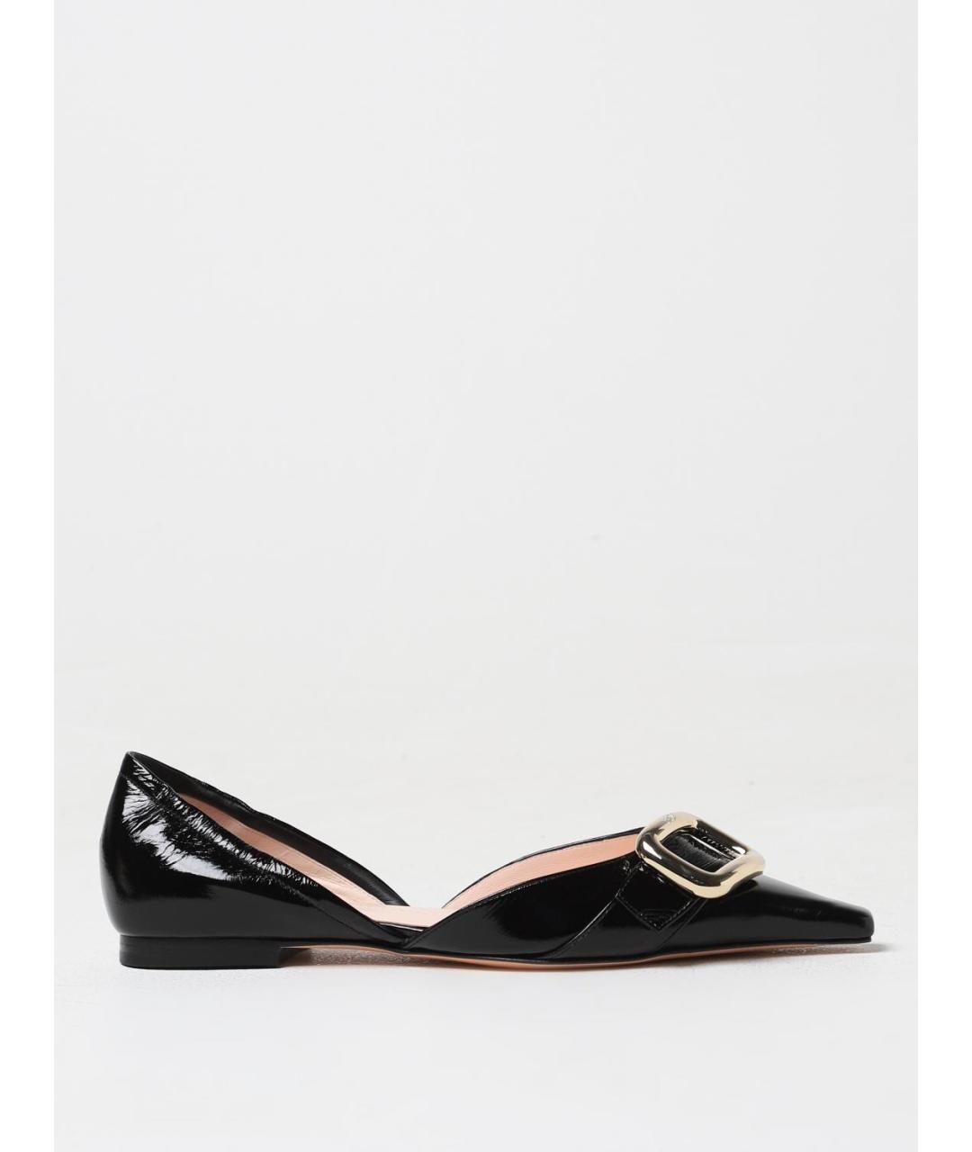 ROGER VIVIER Черные кожаные балетки, фото 5