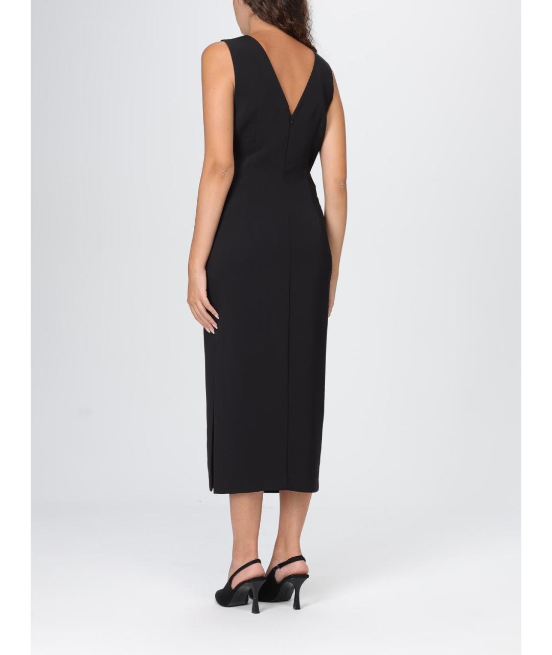 TWIN-SET Черное полиэстеровое платье, фото 2