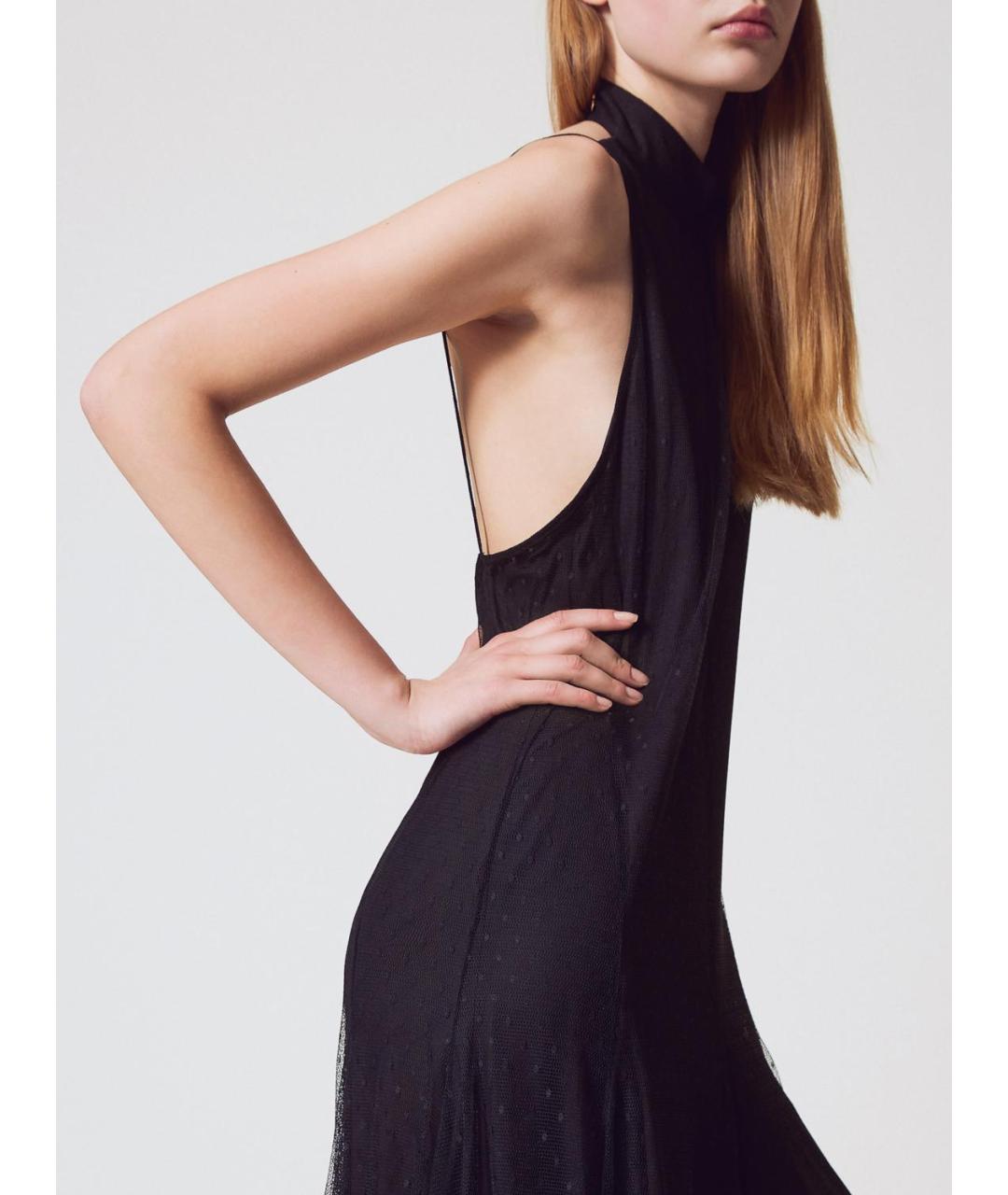 TWIN-SET Черное полиэстеровое повседневное платье, фото 5