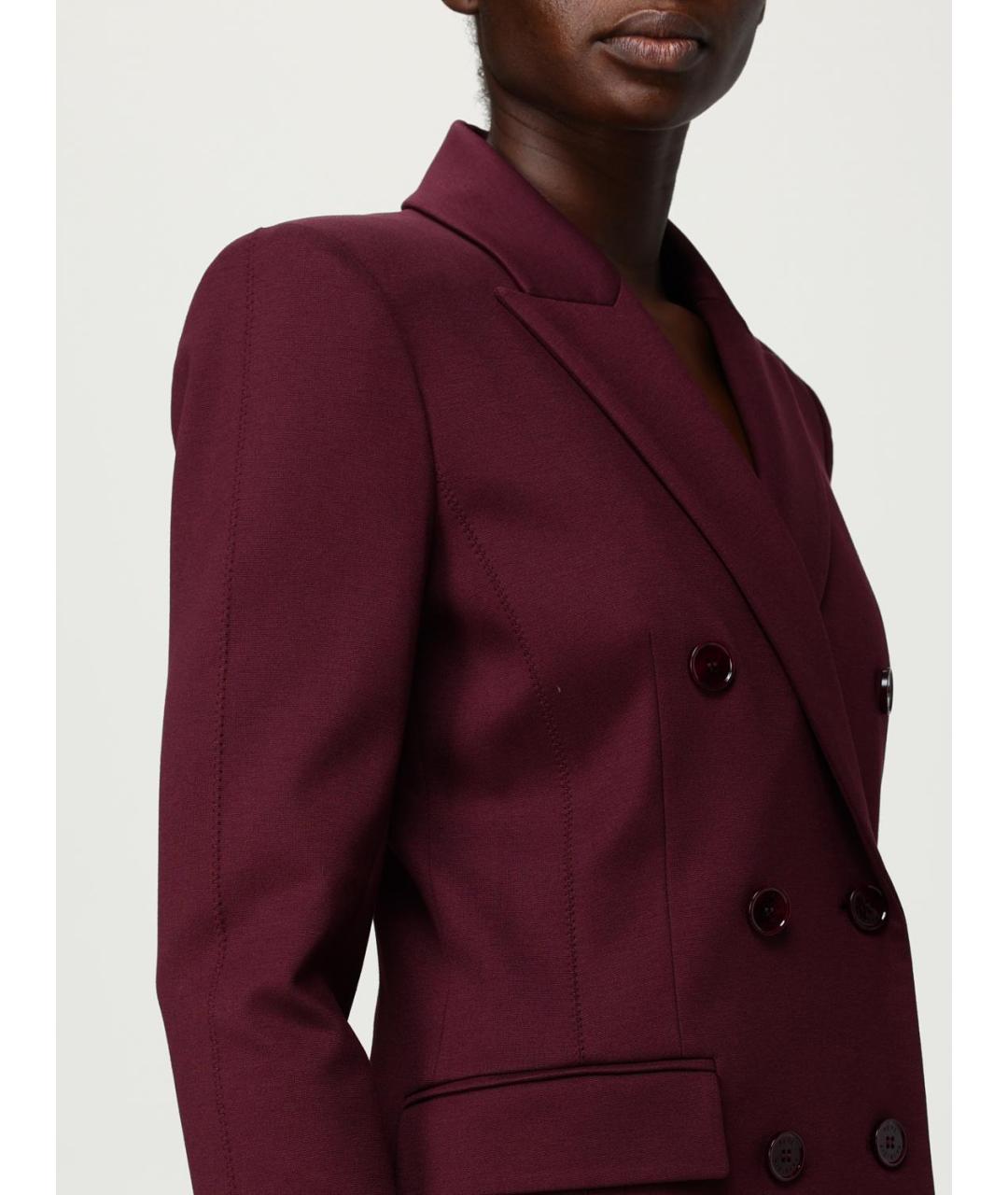 PATRIZIA PEPE Бордовый вискозный жакет/пиджак, фото 6