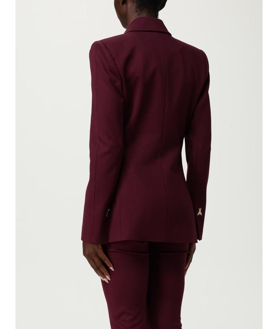 PATRIZIA PEPE Бордовый вискозный жакет/пиджак, фото 4