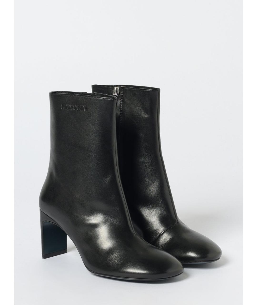 PATRIZIA PEPE Черные кожаные ботильоны, фото 2