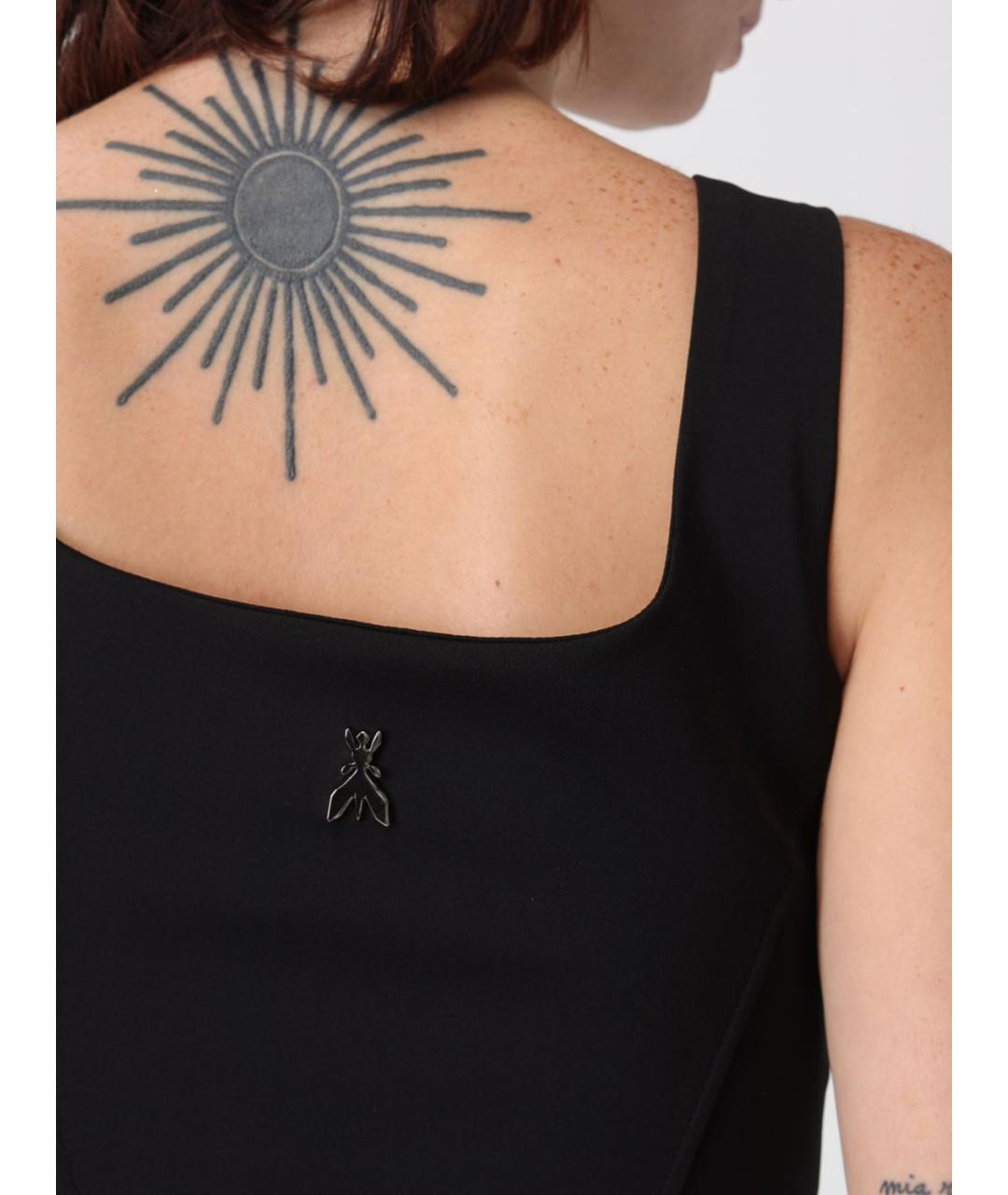 PATRIZIA PEPE Черная креповая майка, фото 3