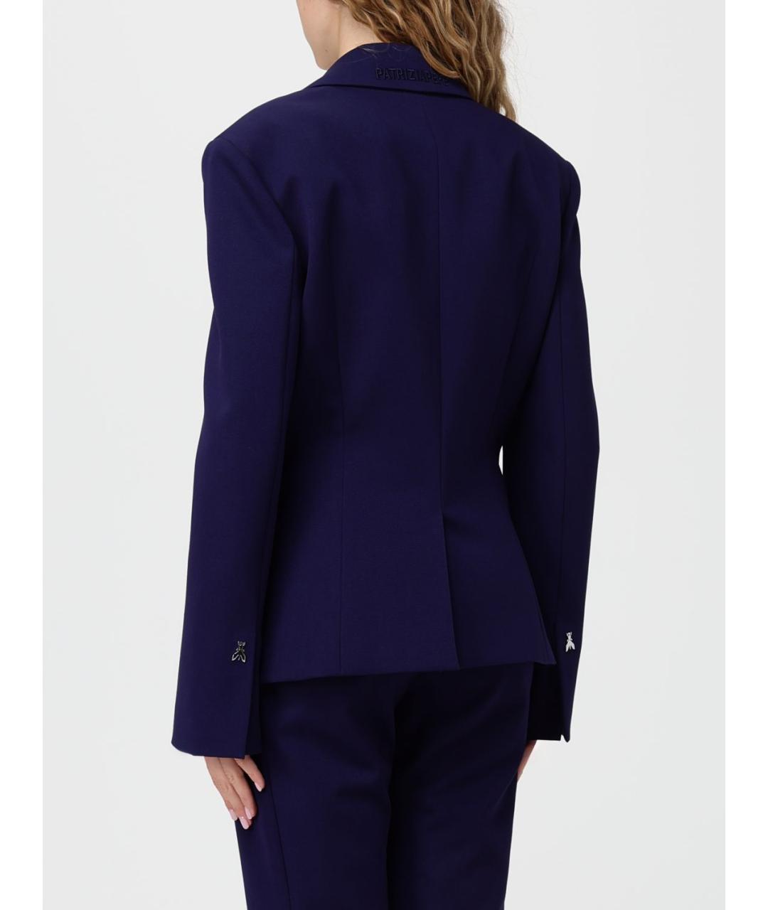 PATRIZIA PEPE Синий ацетатный жакет/пиджак, фото 3