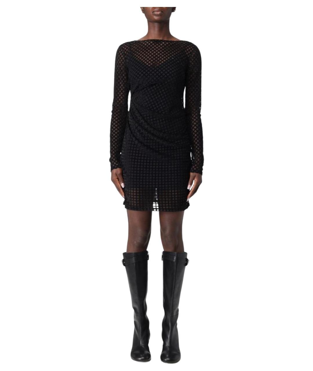 PATRIZIA PEPE Черное полиэстеровое коктейльное платье, фото 1