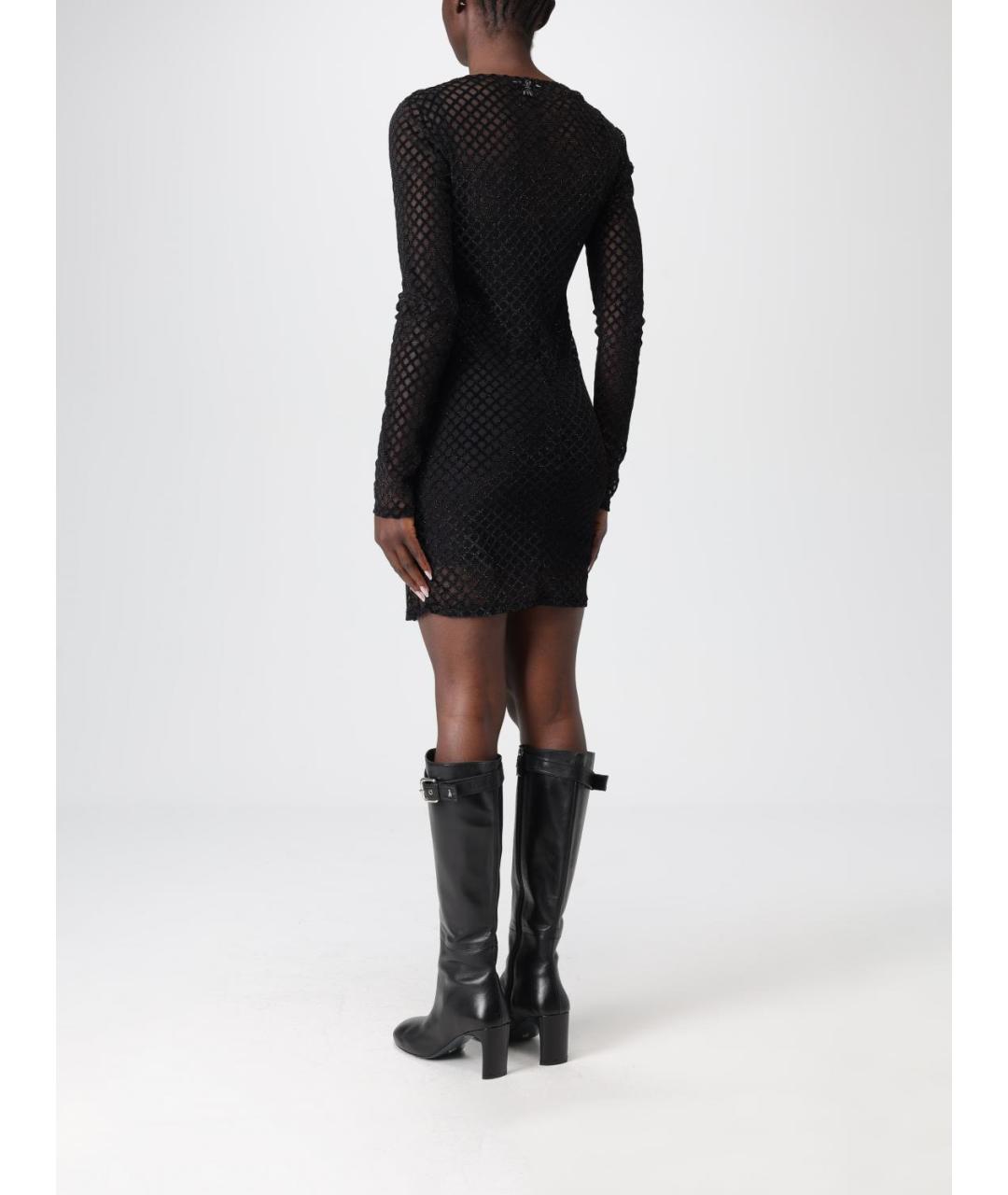 PATRIZIA PEPE Черное полиэстеровое коктейльное платье, фото 2