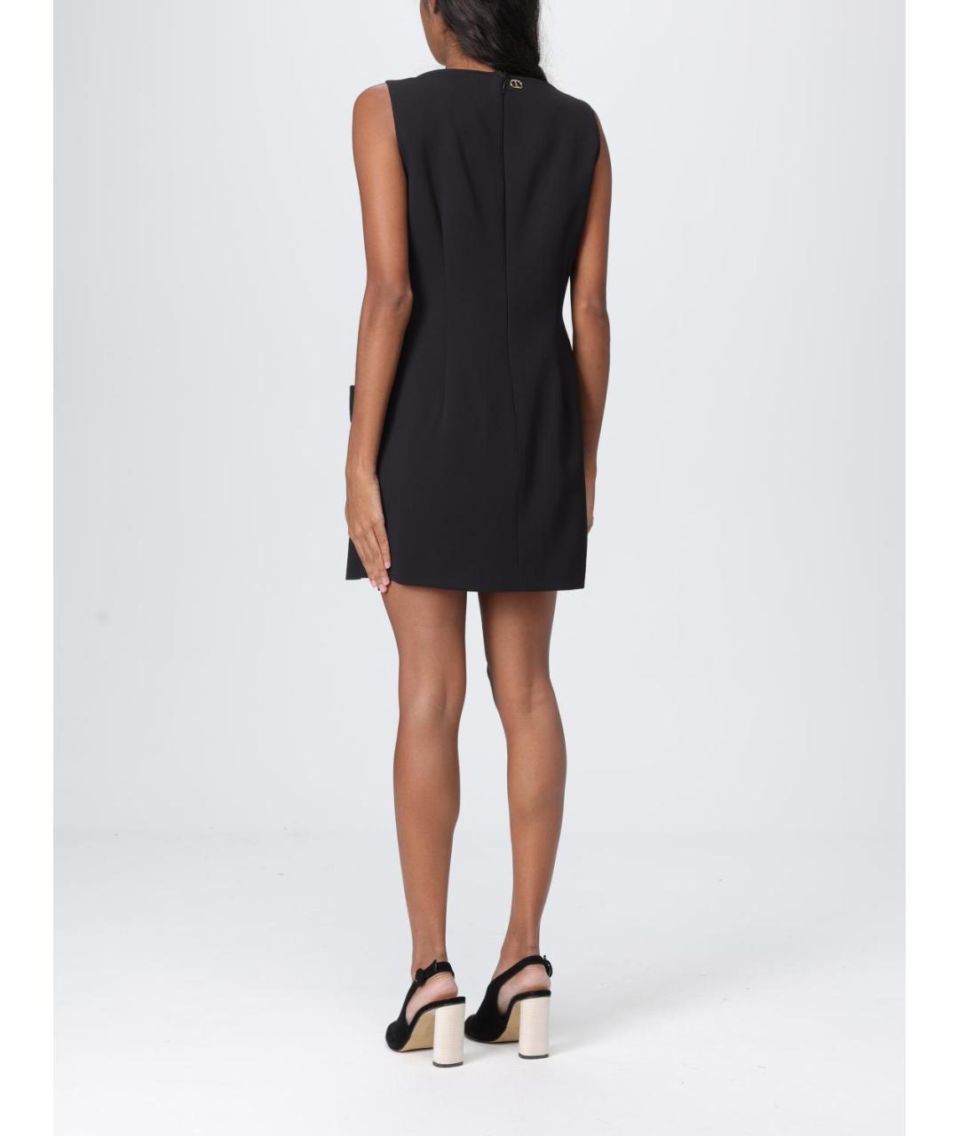 TWIN-SET Черное полиэстеровое повседневное платье, фото 2