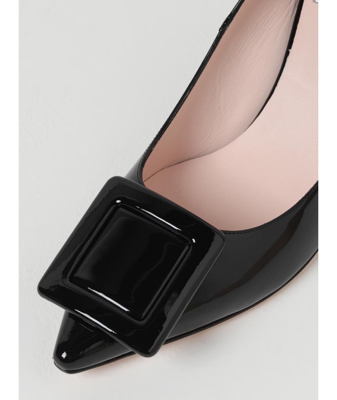 ROGER VIVIER Черные кожаные туфли, фото 4