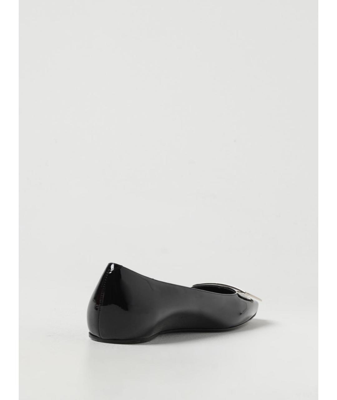 ROGER VIVIER Черные кожаные балетки, фото 3