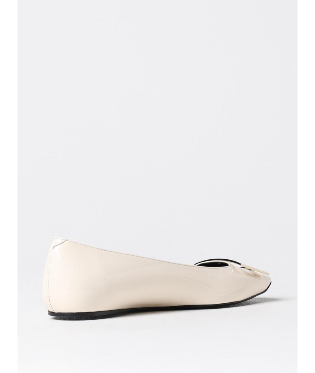 ROGER VIVIER Бежевые кожаные балетки, фото 3