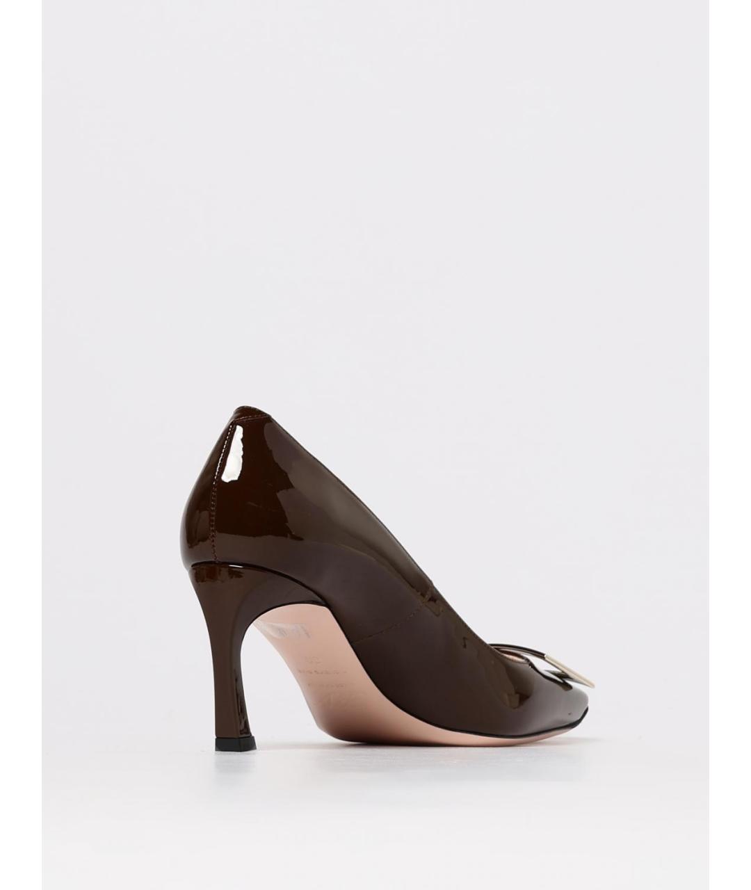 ROGER VIVIER Коричневые кожаные туфли, фото 3