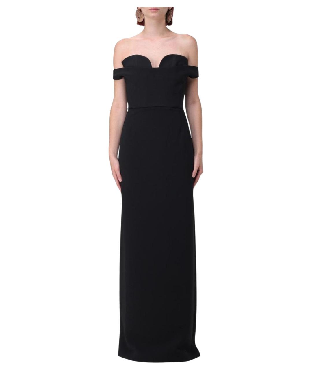 SOLACE LONDON Черное полиэстеровое вечернее платье, фото 1
