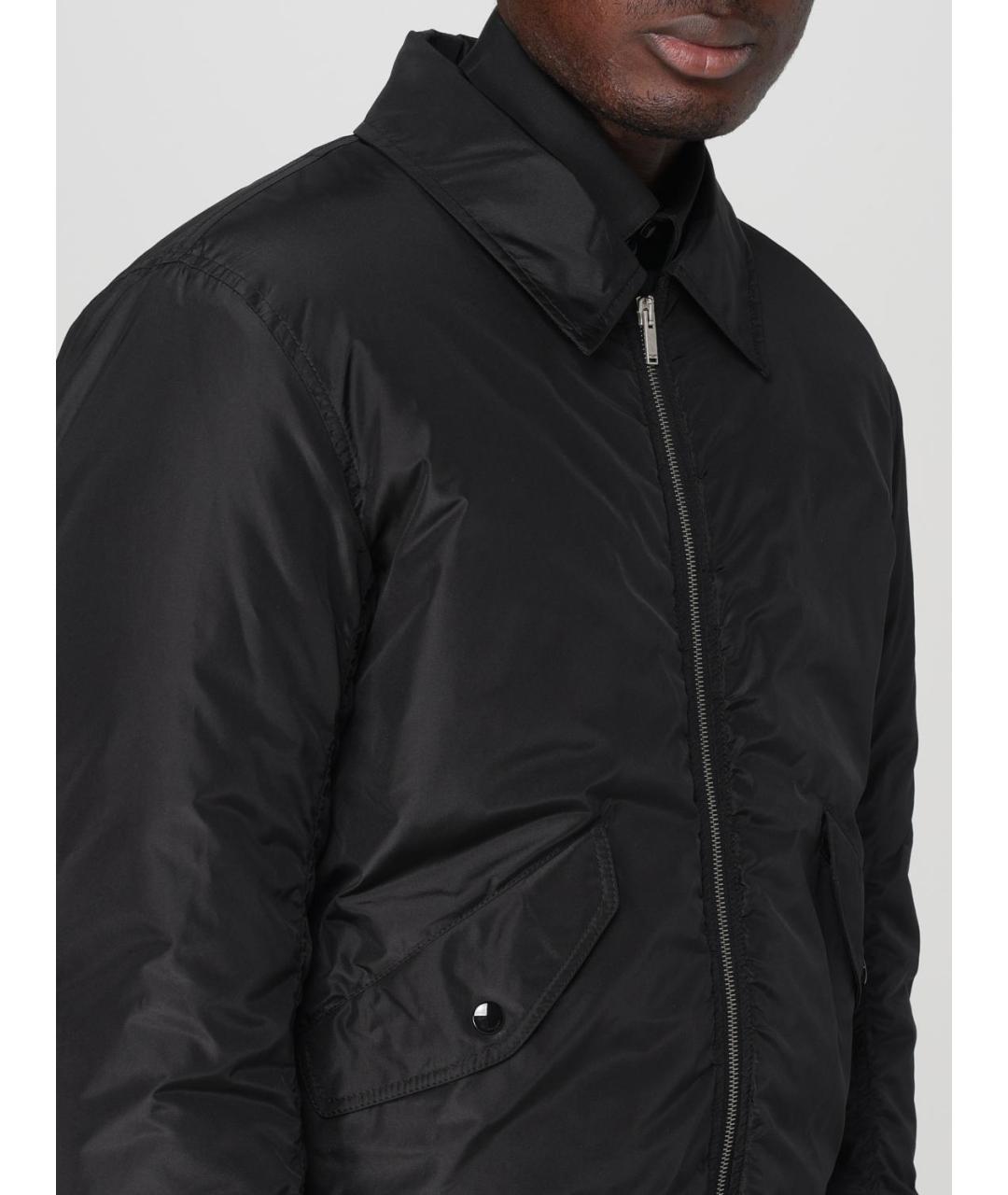 SAINT LAURENT Черная шелковая куртка, фото 6