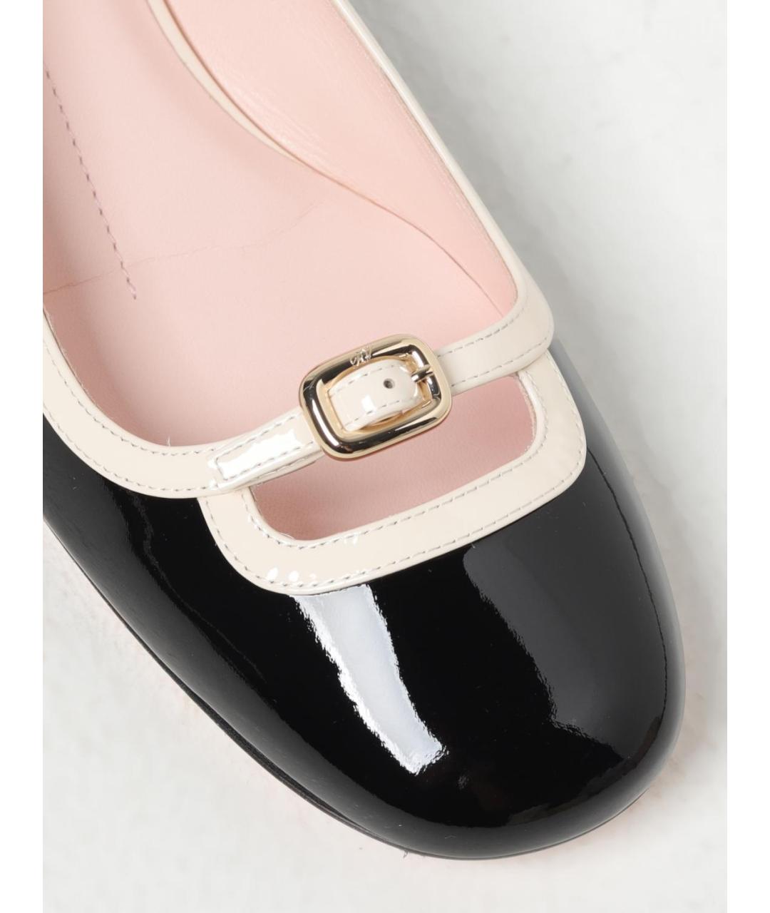 ROGER VIVIER Черные кожаные балетки, фото 4