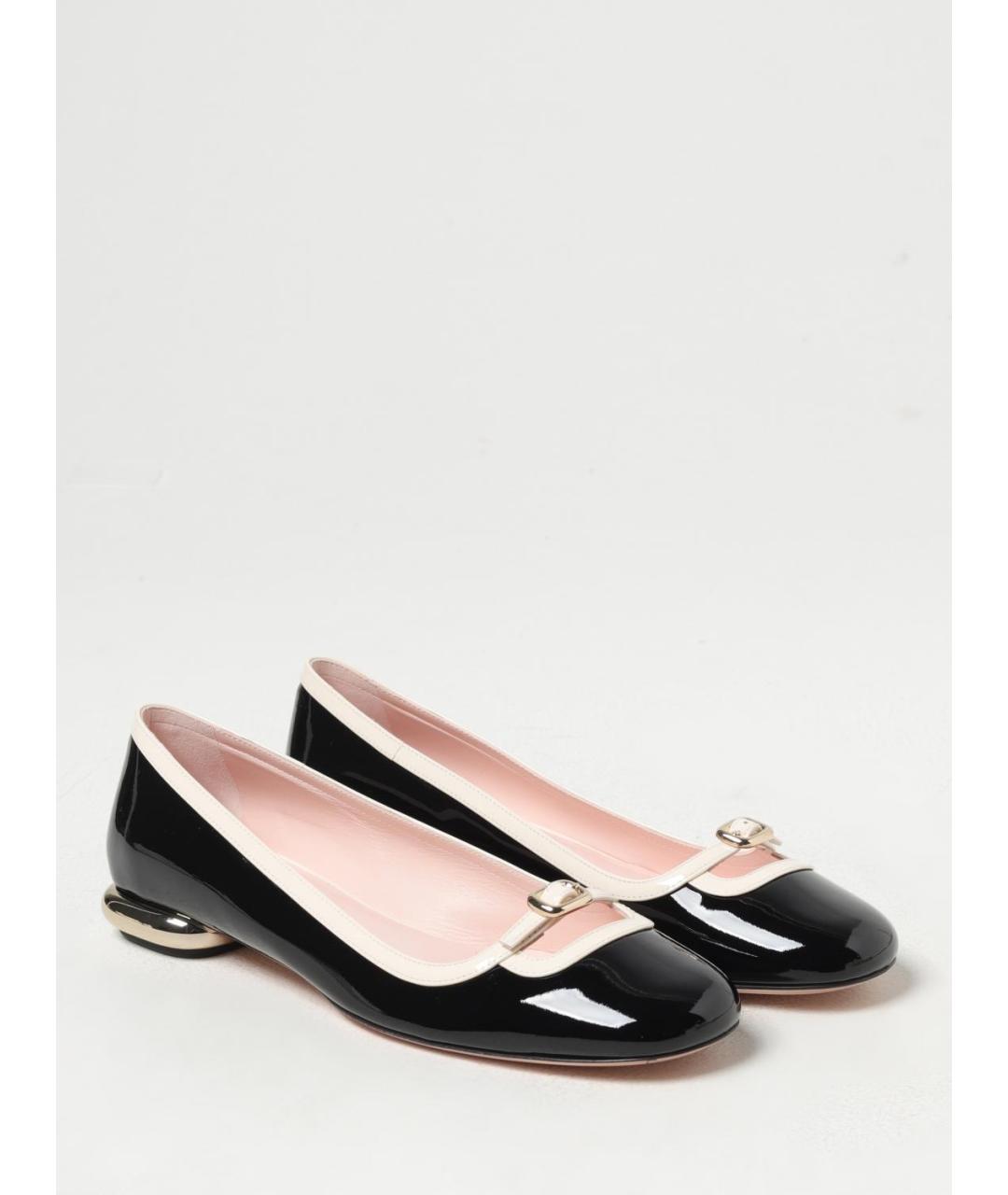 ROGER VIVIER Черные кожаные балетки, фото 2