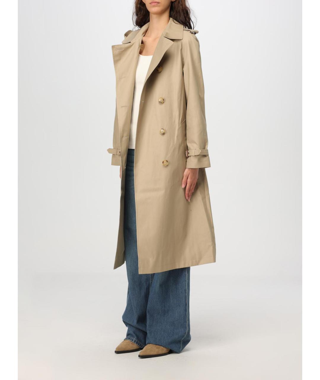 RALPH LAUREN Бежевый хлопковый тренч/плащ, фото 4
