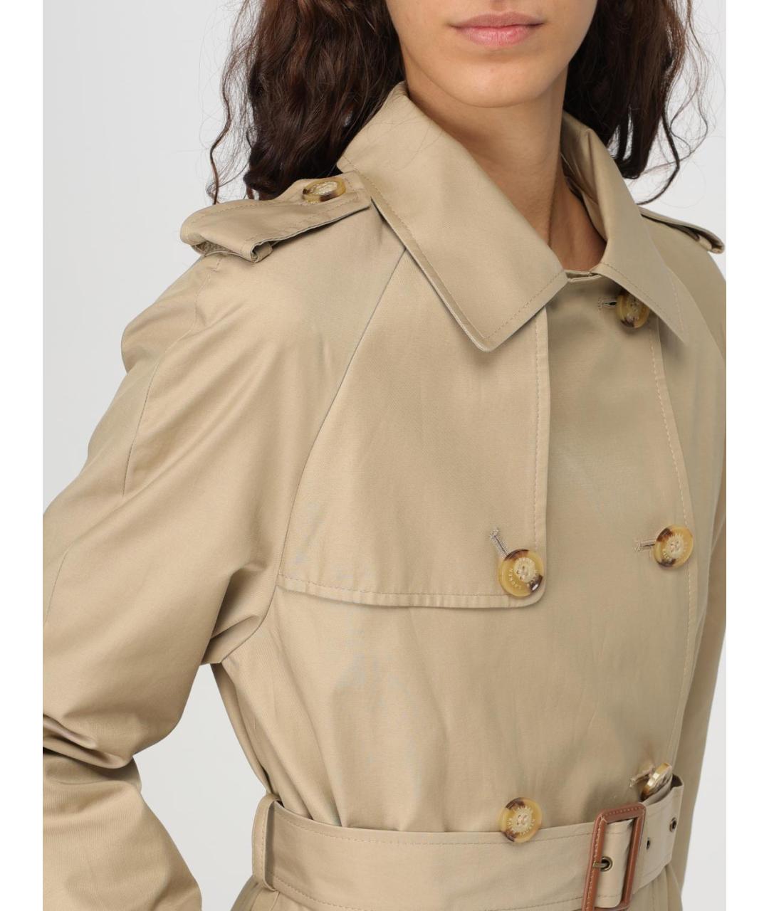 RALPH LAUREN Бежевый хлопковый тренч/плащ, фото 5