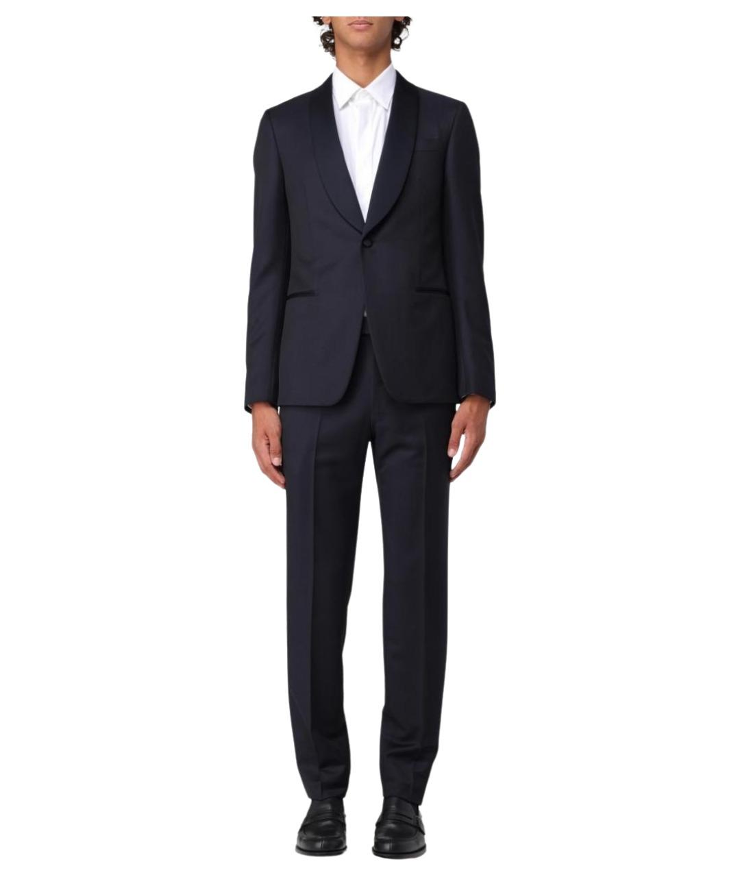 ZEGNA Темно-синий классический костюм, фото 1