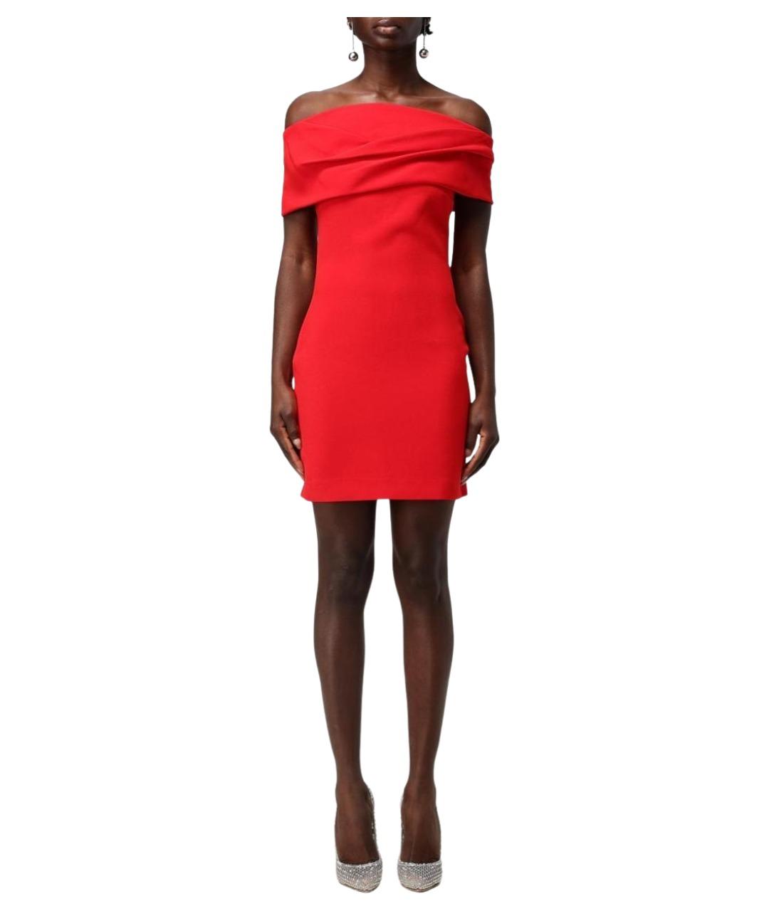 SOLACE LONDON Красное полиэстеровое коктейльное платье, фото 1