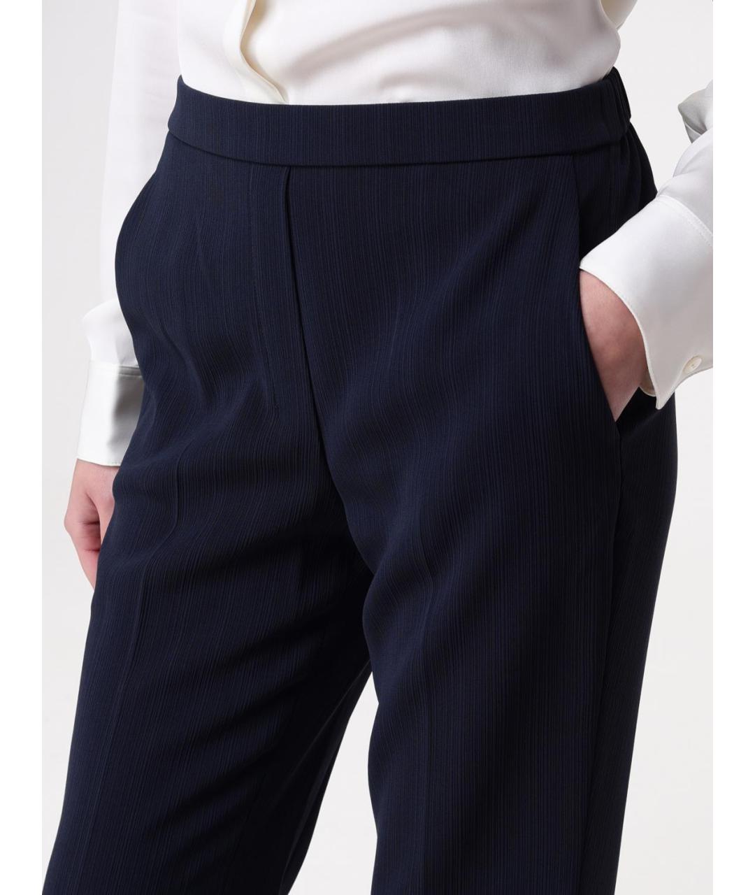 THEORY Синие ацетатные прямые брюки, фото 4