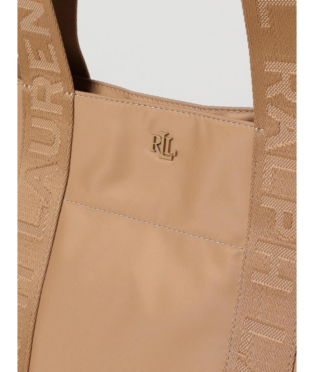 RALPH LAUREN Бежевая сумка тоут, фото 3