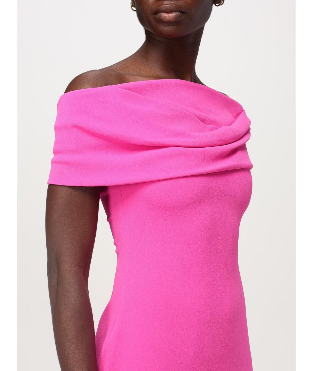 SOLACE LONDON Розовое полиэстеровое коктейльное платье, фото 4