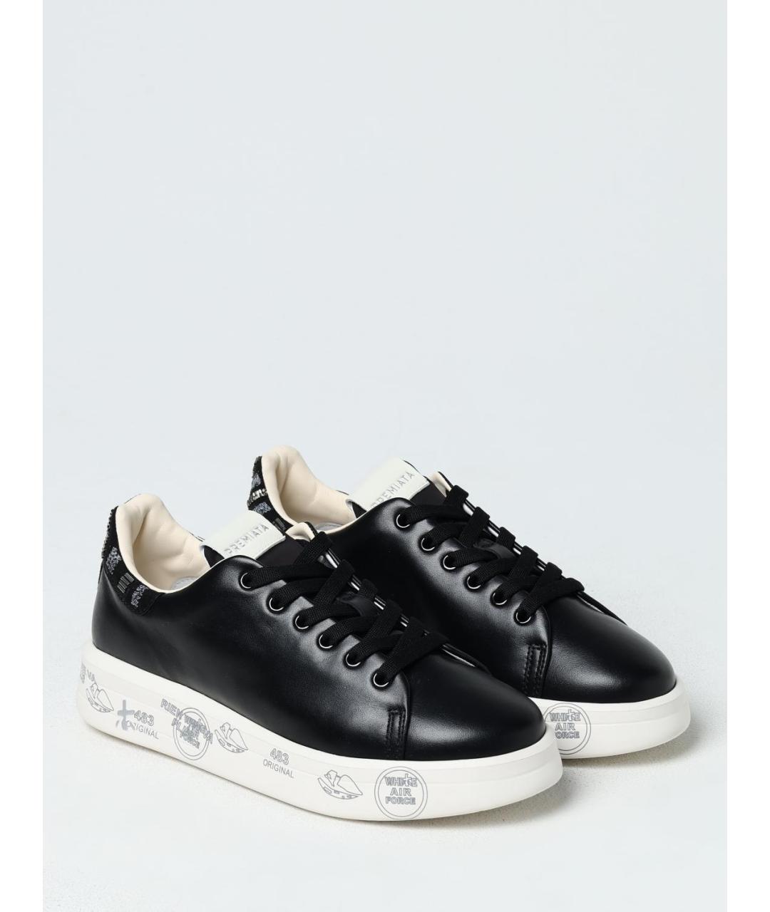 PREMIATA Черные кожаные кроссовки, фото 2