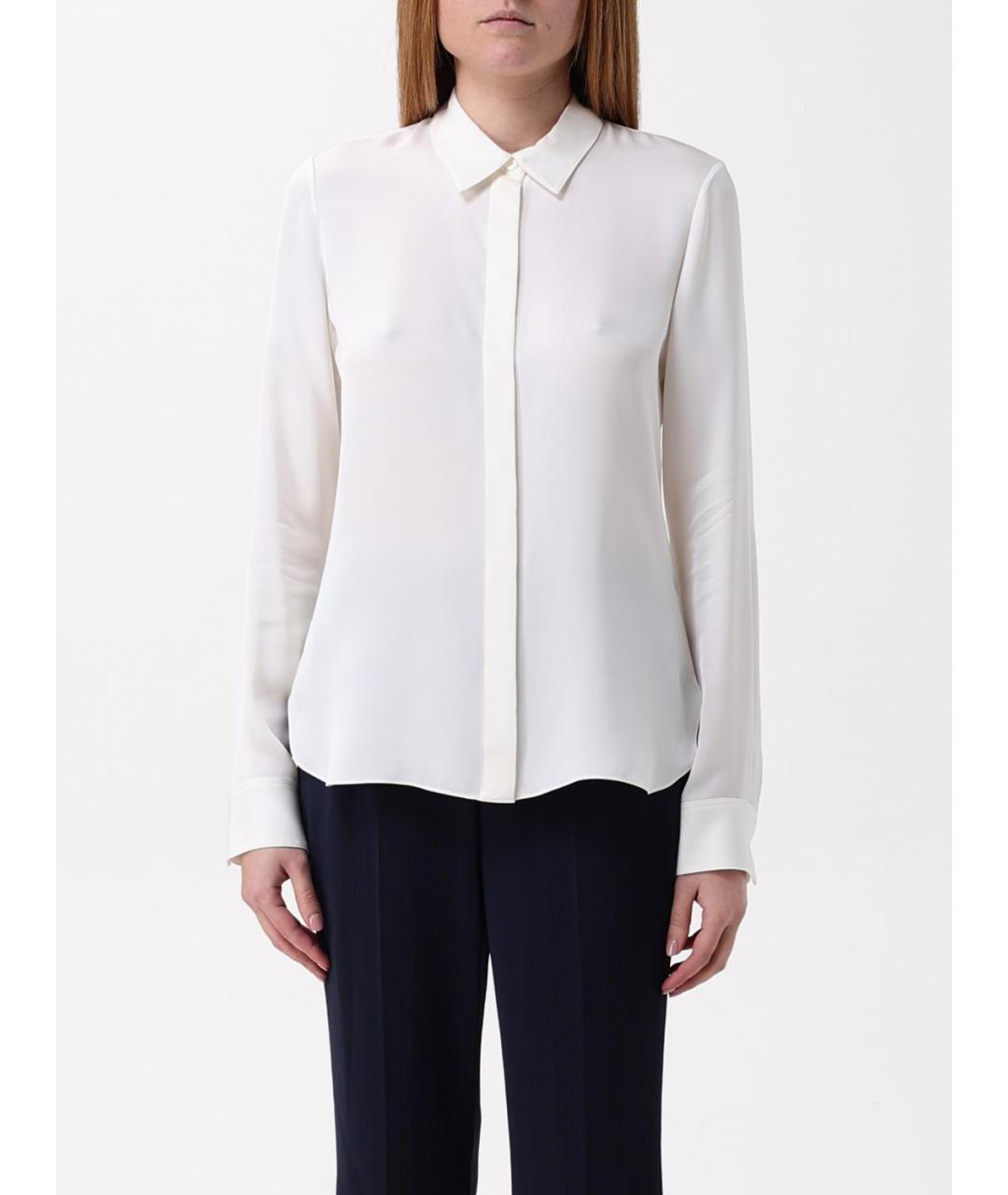 THEORY Бежевая шелковая рубашка, фото 5