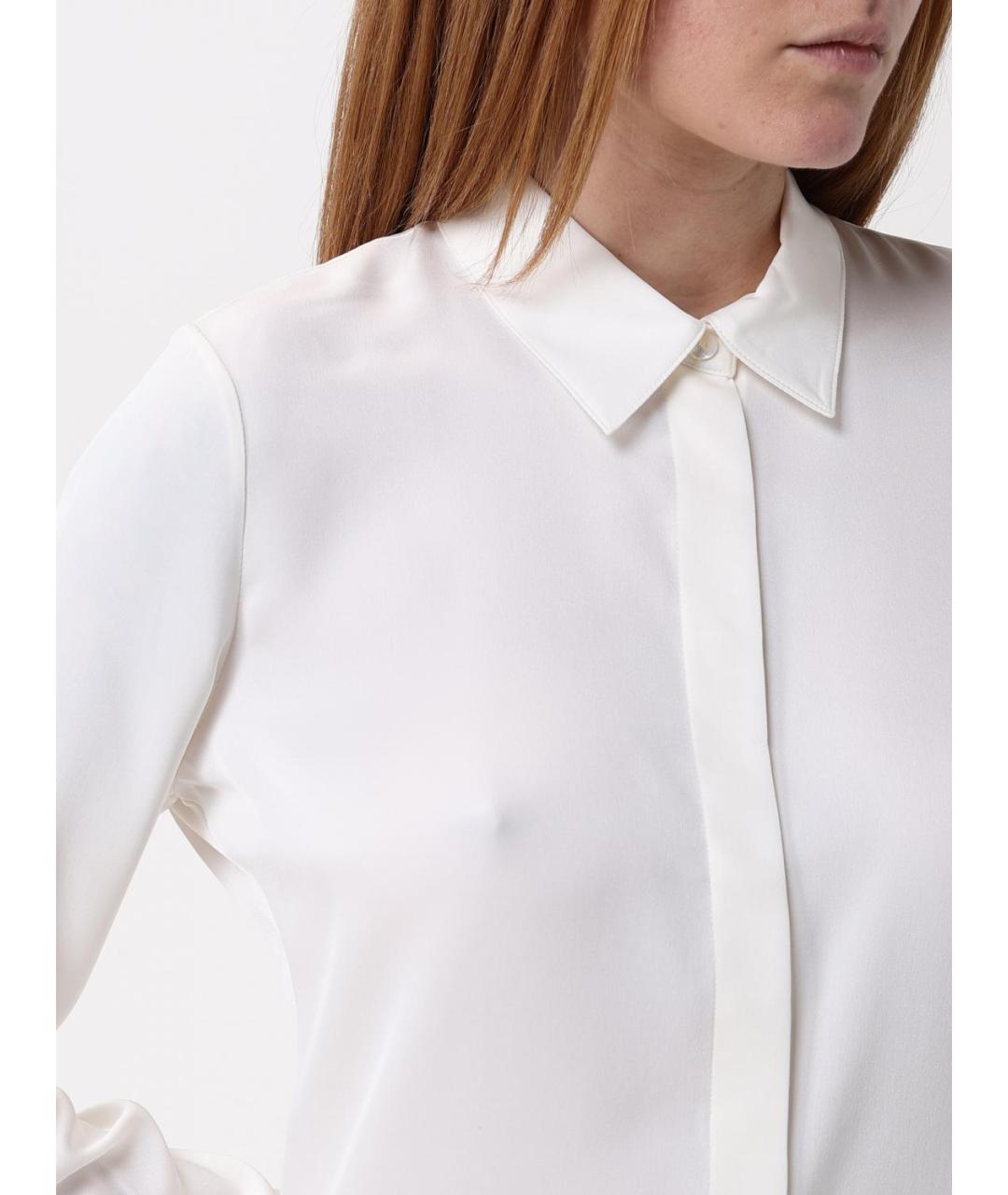 THEORY Бежевая шелковая рубашка, фото 4