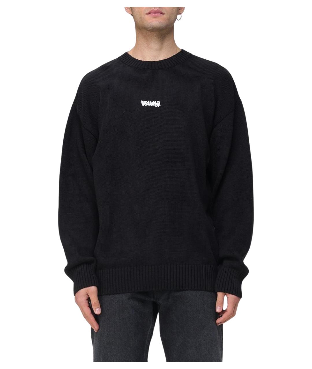 DISCLAIMER Черный хлопковый джемпер / свитер, фото 1