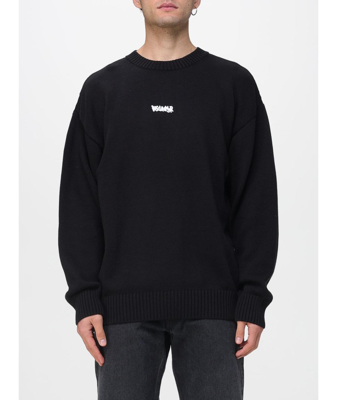 DISCLAIMER Черный хлопковый джемпер / свитер, фото 4