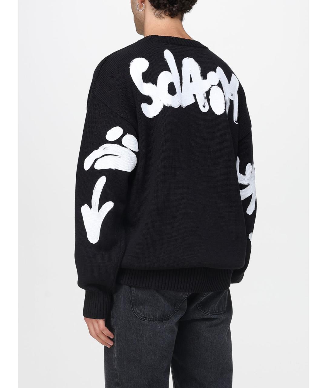 DISCLAIMER Черный хлопковый джемпер / свитер, фото 2