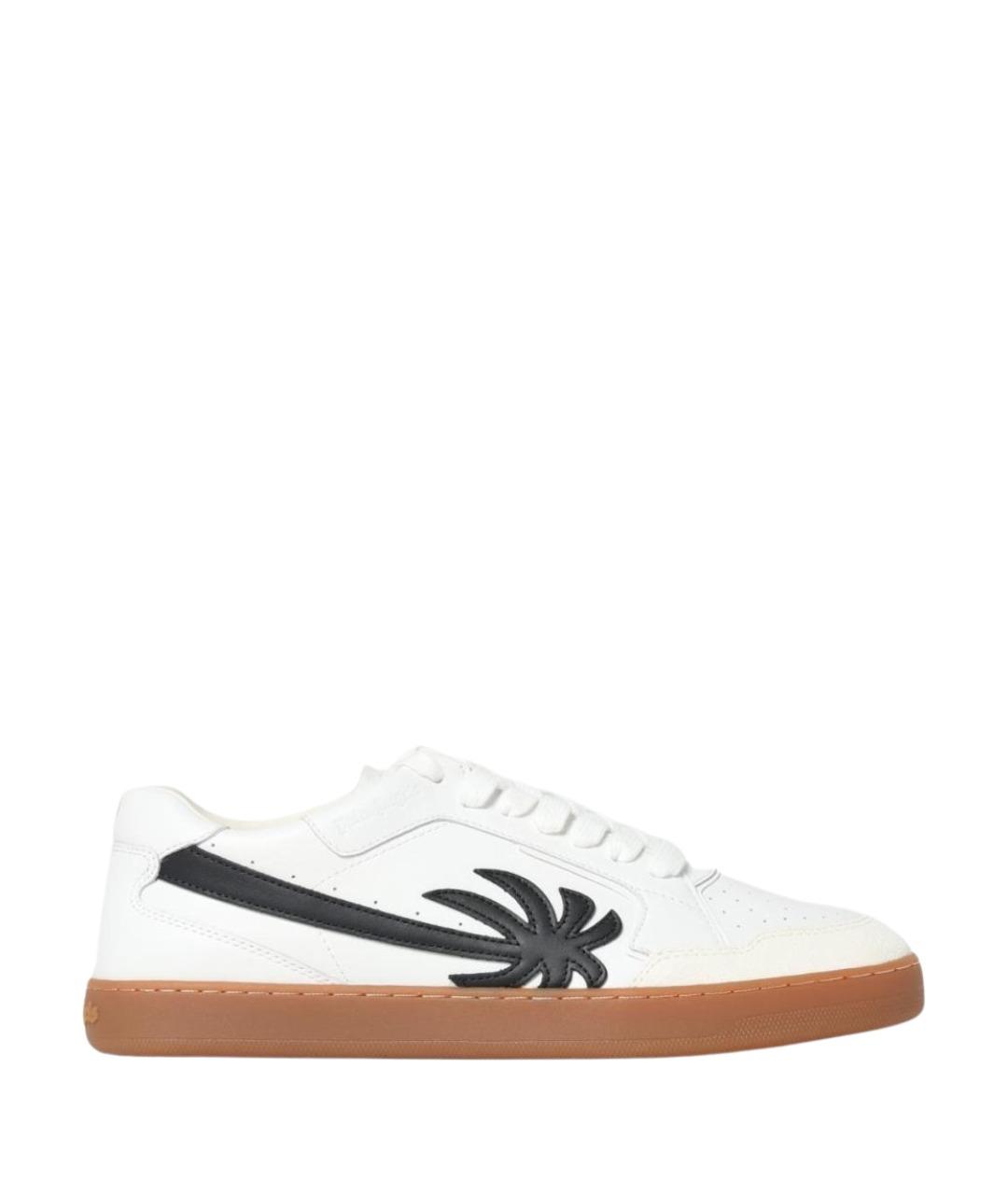 PALM ANGELS Белые кожаные низкие кроссовки / кеды, фото 1