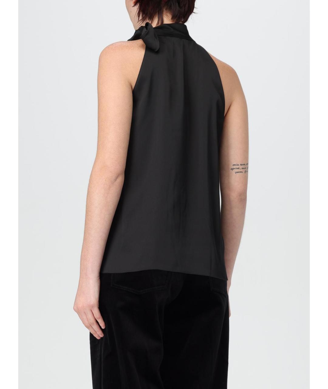 THEORY Черная полиэстеровая блузы, фото 3