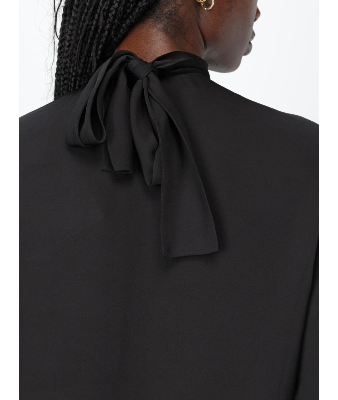 THEORY Черная шелковая блузы, фото 3
