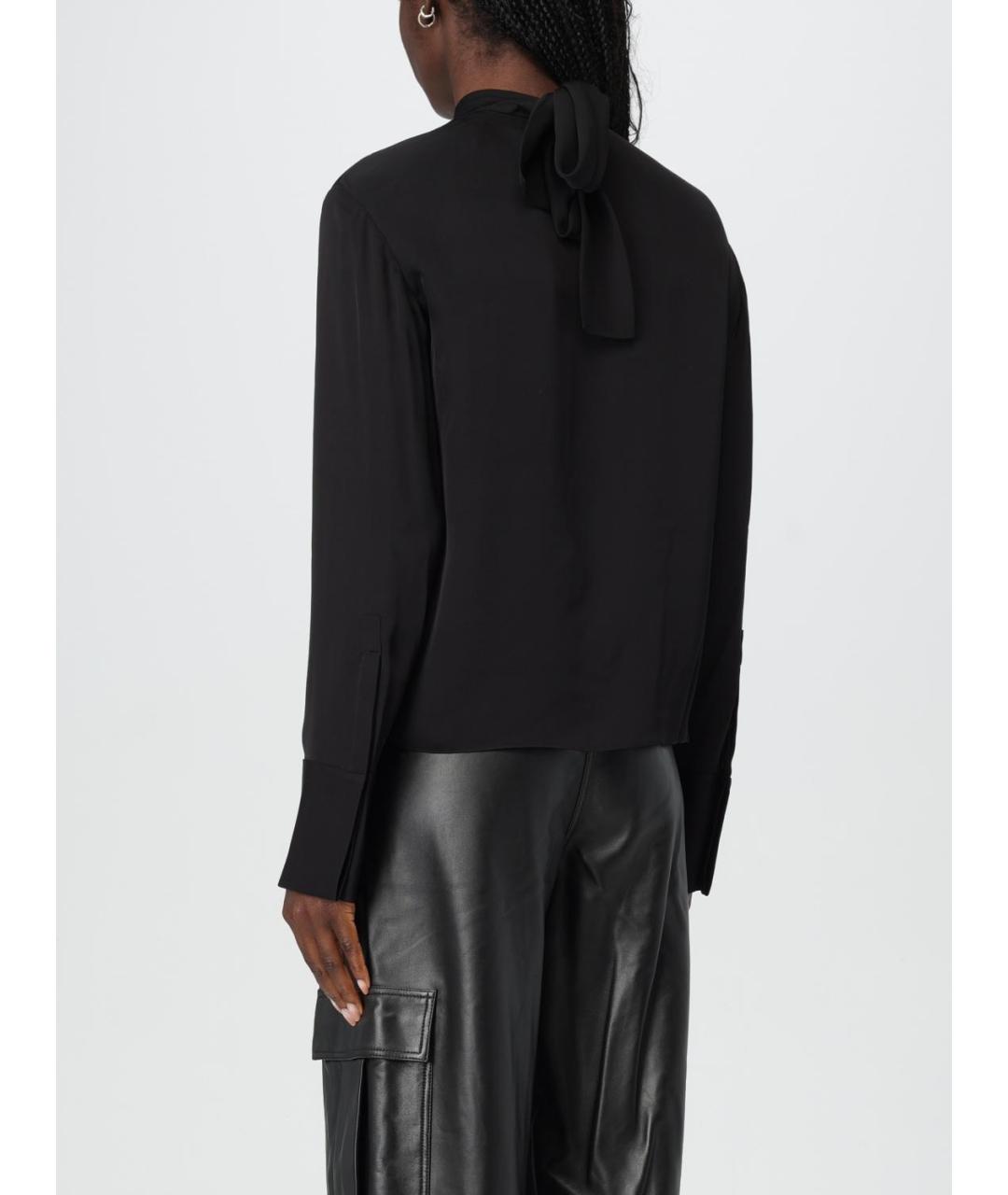 THEORY Черная шелковая блузы, фото 2