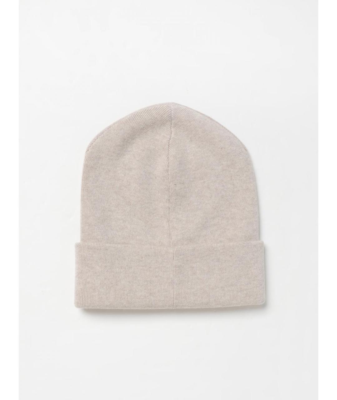 BRUNELLO CUCINELLI Бежевая кашемировая шапка, фото 2