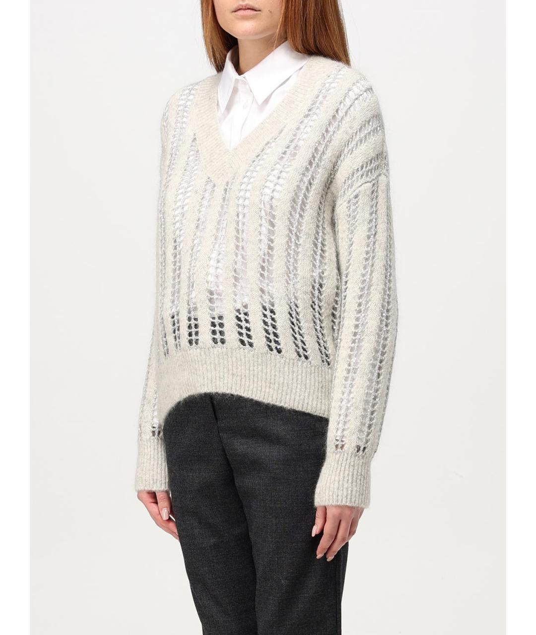 BRUNELLO CUCINELLI Серый шерстяной джемпер / свитер, фото 5