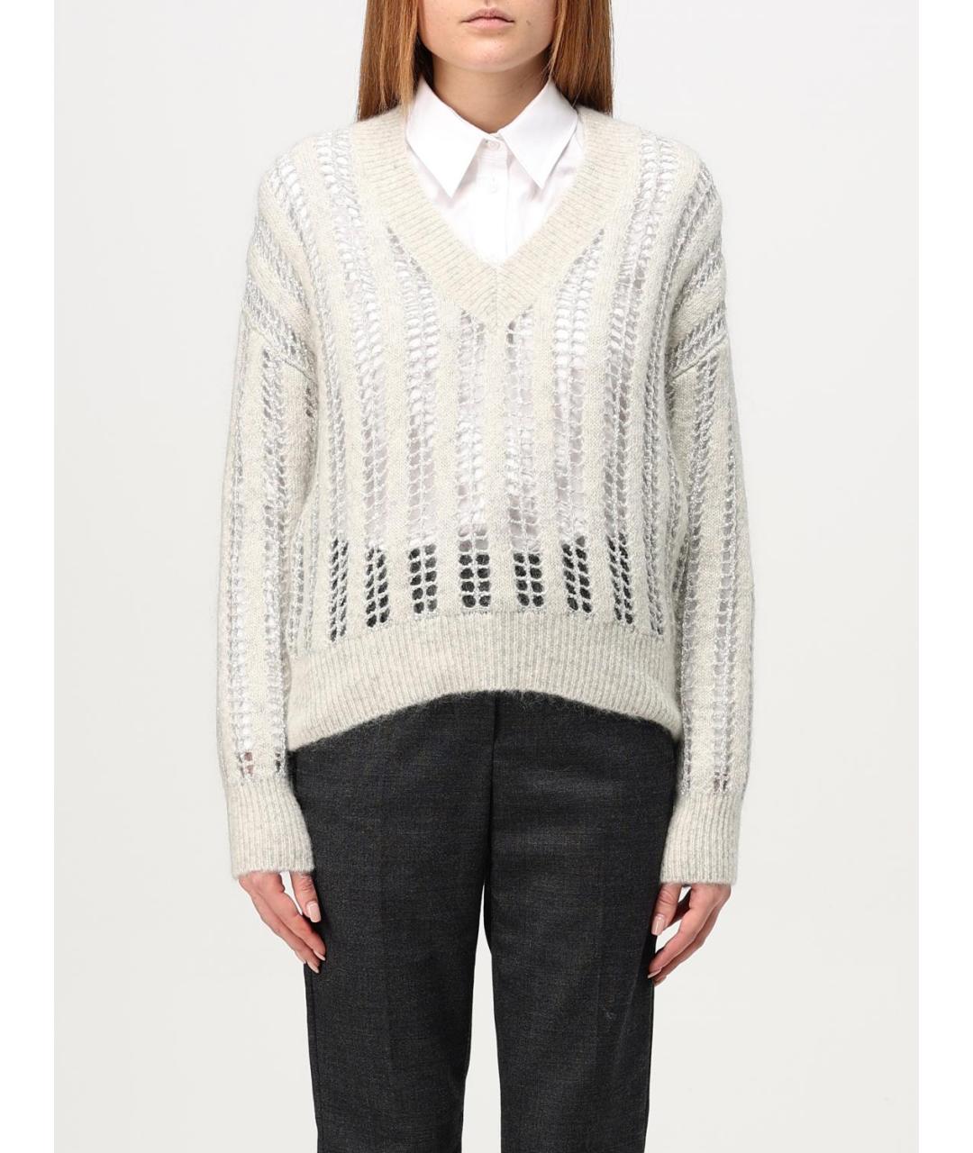 BRUNELLO CUCINELLI Серый шерстяной джемпер / свитер, фото 2