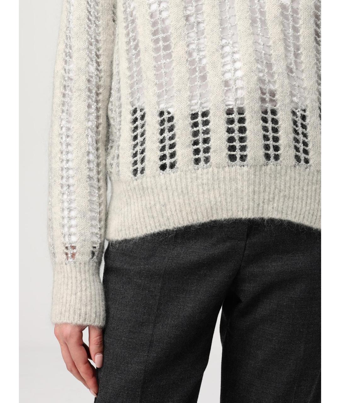 BRUNELLO CUCINELLI Серый шерстяной джемпер / свитер, фото 6