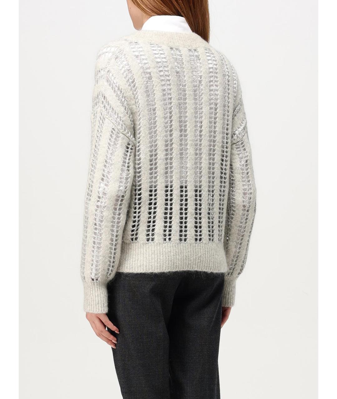 BRUNELLO CUCINELLI Серый шерстяной джемпер / свитер, фото 4