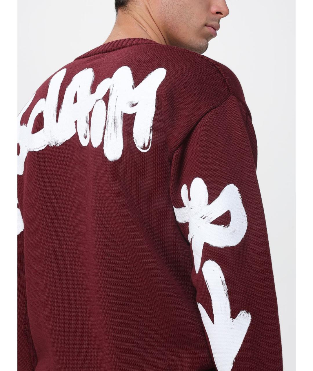 DISCLAIMER Бордовый хлопко-эластановый джемпер / свитер, фото 3