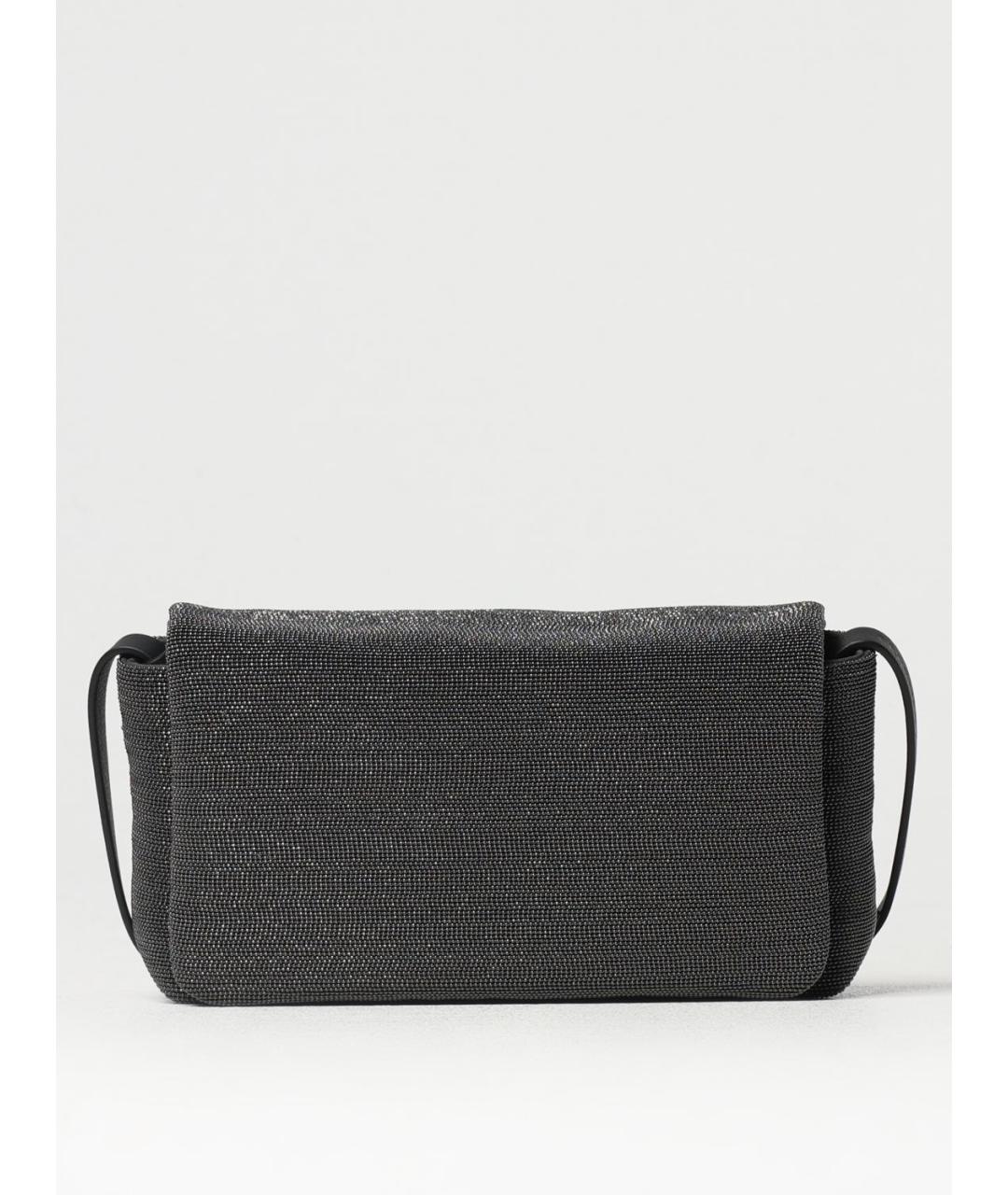 BRUNELLO CUCINELLI Серая сумка через плечо, фото 6