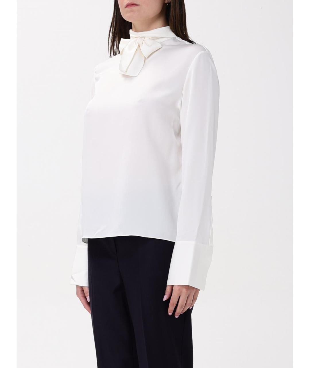 THEORY Белая шелковая блузы, фото 4