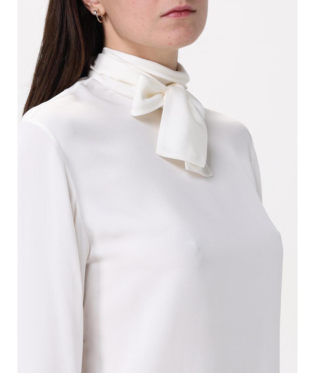 THEORY Белая шелковая блузы, фото 5