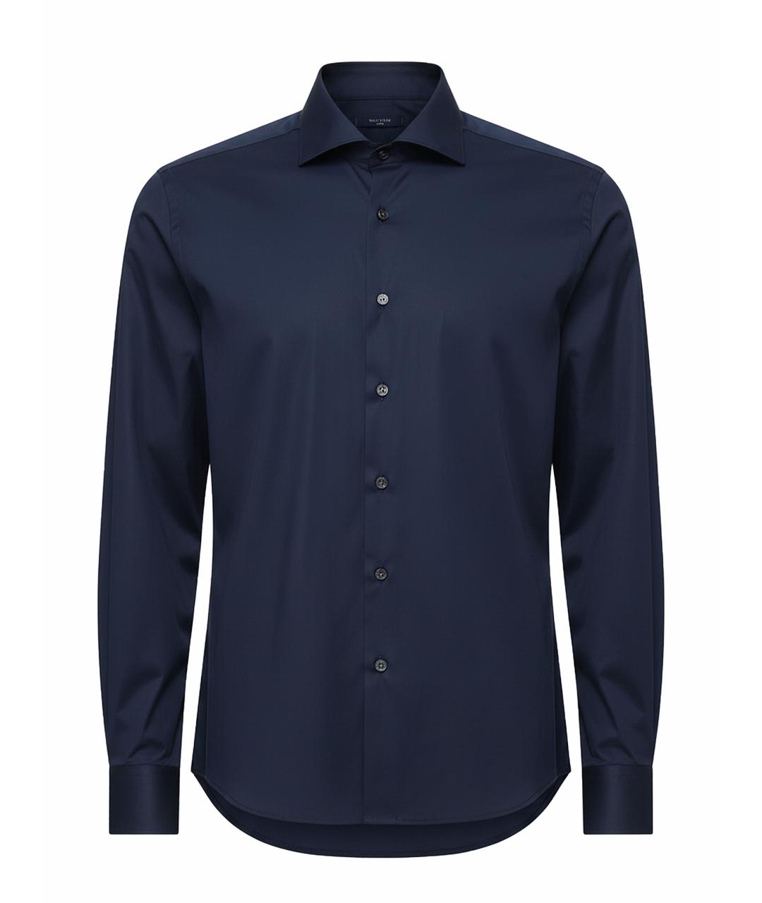 FAY Темно-синяя хлопковая кэжуал рубашка, фото 1