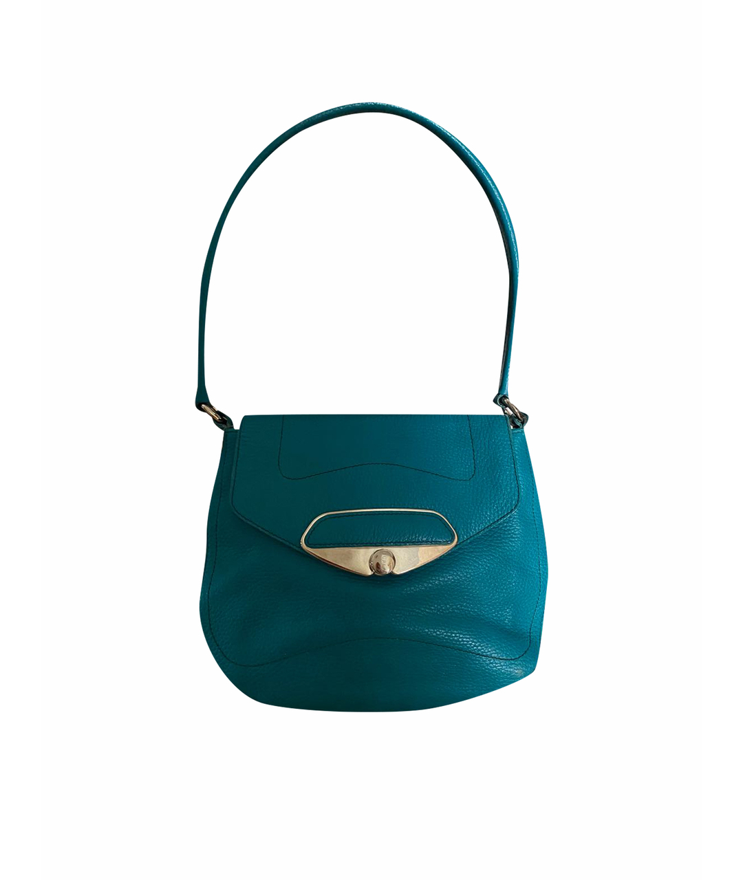 FURLA Бирюзовая кожаная сумка тоут, фото 1