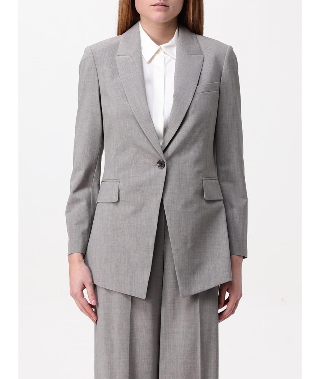 THEORY Серый шерстяной жакет/пиджак, фото 2