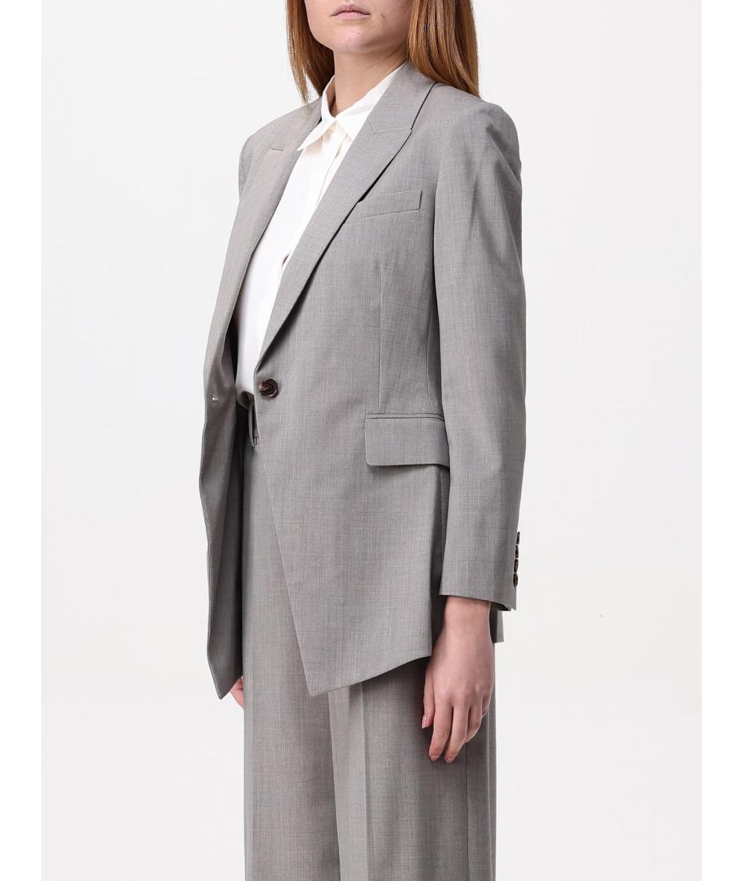 THEORY Серый шерстяной жакет/пиджак, фото 5