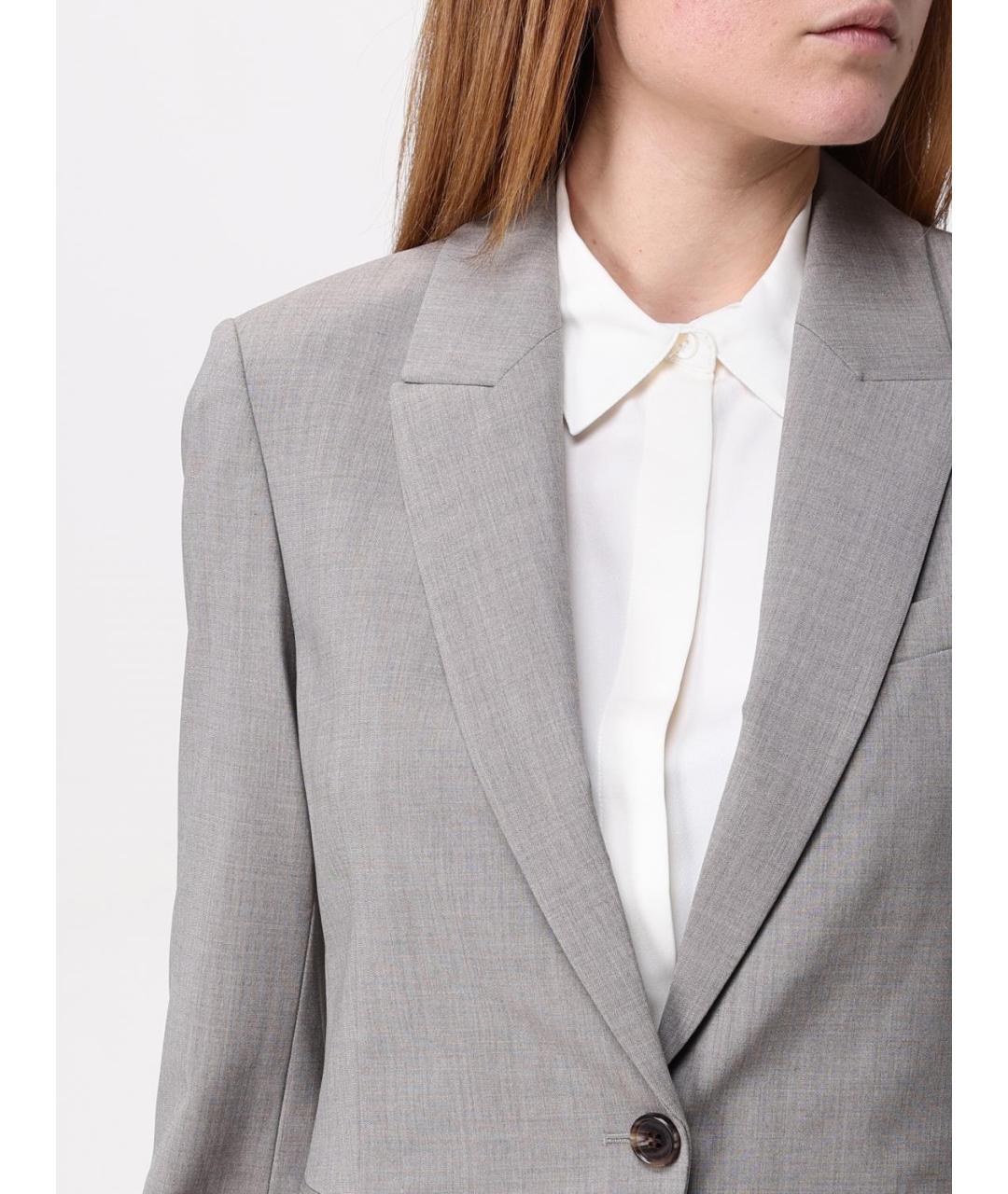 THEORY Серый шерстяной жакет/пиджак, фото 6